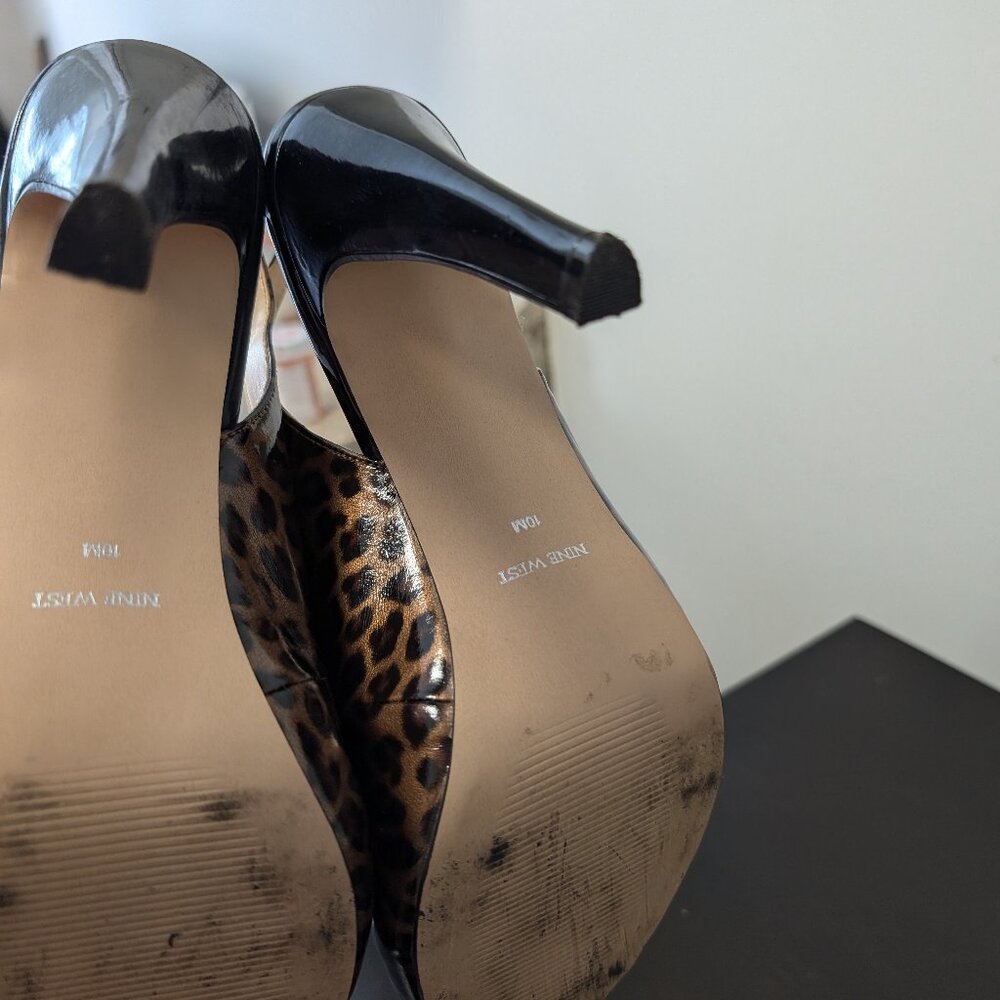 Nine West patent leather leopard